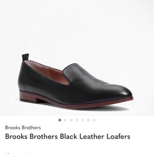 Brooks Brothers 6.5 Black Leather Loafers CBK 90's style buttery leather shoes